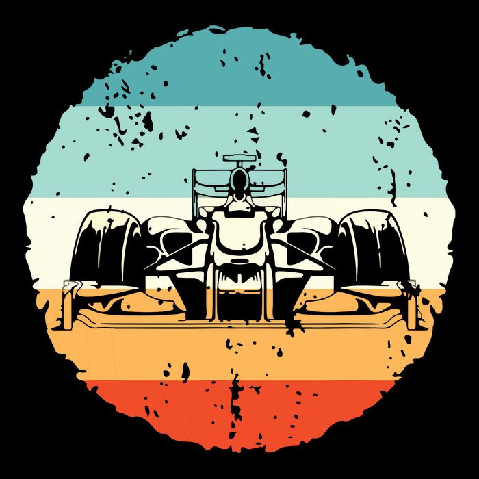 Retro Vintage Formula Racing Lovers Silhouette Race Car Fan Bag