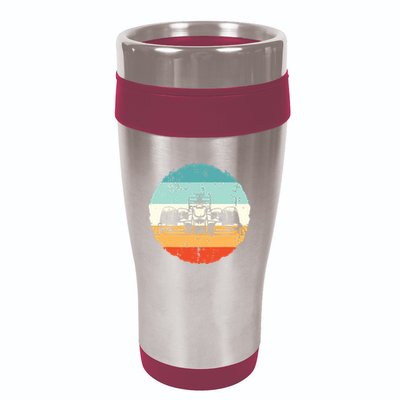 Retro Vintage Formula Racing Lovers Silhouette Race Car Fan 16oz Travel Tumbler