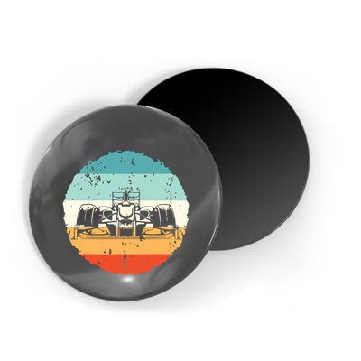Retro Vintage Formula Racing Lovers Silhouette Race Car Fan Magnet