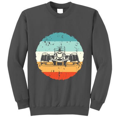 Retro Vintage Formula Racing Lovers Silhouette Race Car Fan Tall Sweatshirt