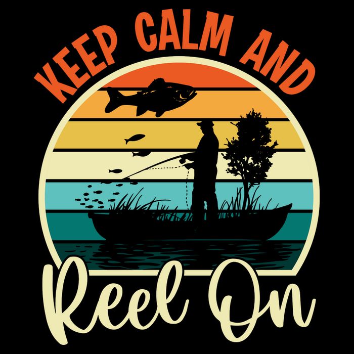 Retro Vintage Fishing Motif Sweatshirt