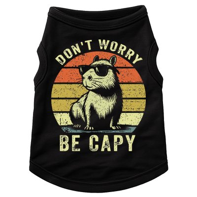 Retro Vintage Funny Capybara Dont Be Worry Be Capy Doggie Tank