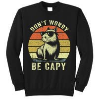 Retro Vintage Funny Capybara Dont Be Worry Be Capy Sweatshirt