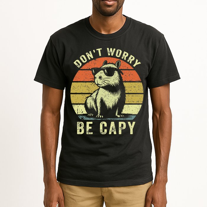 Retro Vintage Funny Capybara Dont Be Worry Be Capy Tall T-Shirt