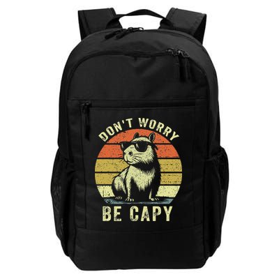 Retro Vintage Funny Capybara Dont Be Worry Be Capy Backpack