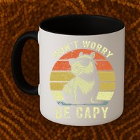 Retro Vintage Funny Capybara Dont Be Worry Be Capy Mug