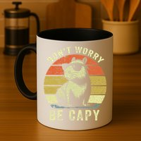 Retro Vintage Funny Capybara Dont Be Worry Be Capy Mug