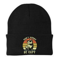 Retro Vintage Funny Capybara Dont Be Worry Be Capy Beanie