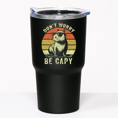 Retro Vintage Funny Capybara Dont Be Worry Be Capy Tumbler