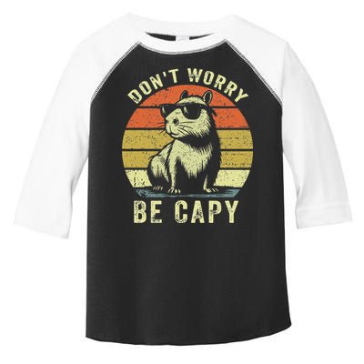 Retro Vintage Funny Capybara Dont Be Worry Be Capy Toddler Fine Jersey T-Shirt