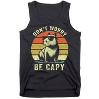 Retro Vintage Funny Capybara Dont Be Worry Be Capy Tank Top