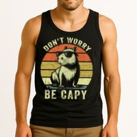 Retro Vintage Funny Capybara Dont Be Worry Be Capy Tank Top