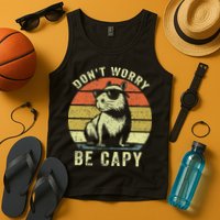 Retro Vintage Funny Capybara Dont Be Worry Be Capy Tank Top