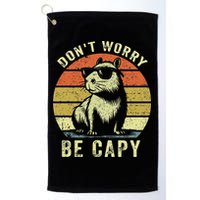 Retro Vintage Funny Capybara Dont Be Worry Be Capy Golf Towel