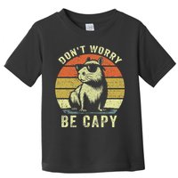 Retro Vintage Funny Capybara Dont Be Worry Be Capy Toddler T-Shirt