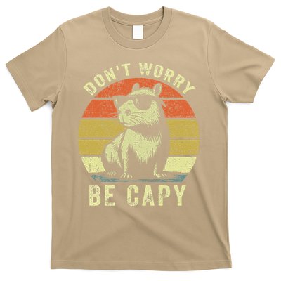 Retro Vintage Funny Capybara Dont Be Worry Be Capy T-Shirt