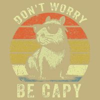 Retro Vintage Funny Capybara Dont Be Worry Be Capy Mousepad