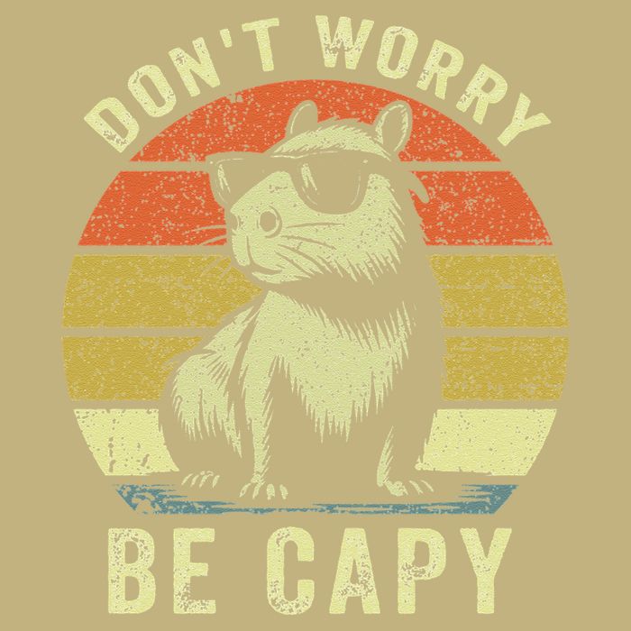 Retro Vintage Funny Capybara Dont Be Worry Be Capy Mousepad