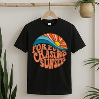 Retro Vintage Forever Chasing Sunsets Aesthetic T-Shirt