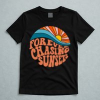 Retro Vintage Forever Chasing Sunsets Aesthetic T-Shirt