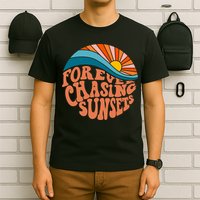 Retro Vintage Forever Chasing Sunsets Aesthetic T-Shirt