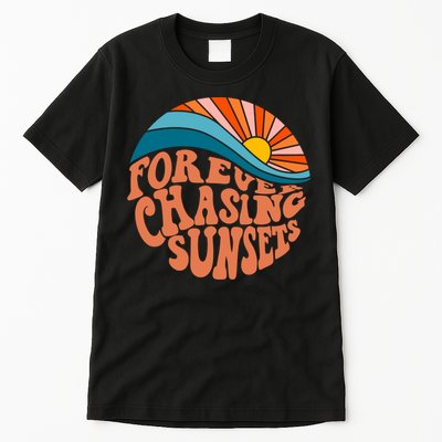 Retro Vintage Forever Chasing Sunsets Aesthetic Tall T-Shirt