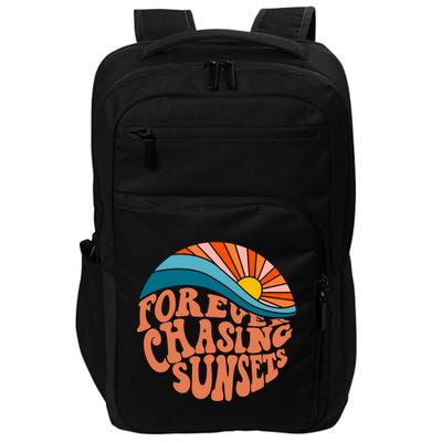 Retro Vintage Forever Chasing Sunsets Aesthetic Impact Tech Backpack