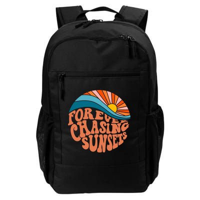 Retro Vintage Forever Chasing Sunsets Aesthetic Backpack
