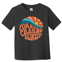 Retro Vintage Forever Chasing Sunsets Aesthetic Toddler T-Shirt