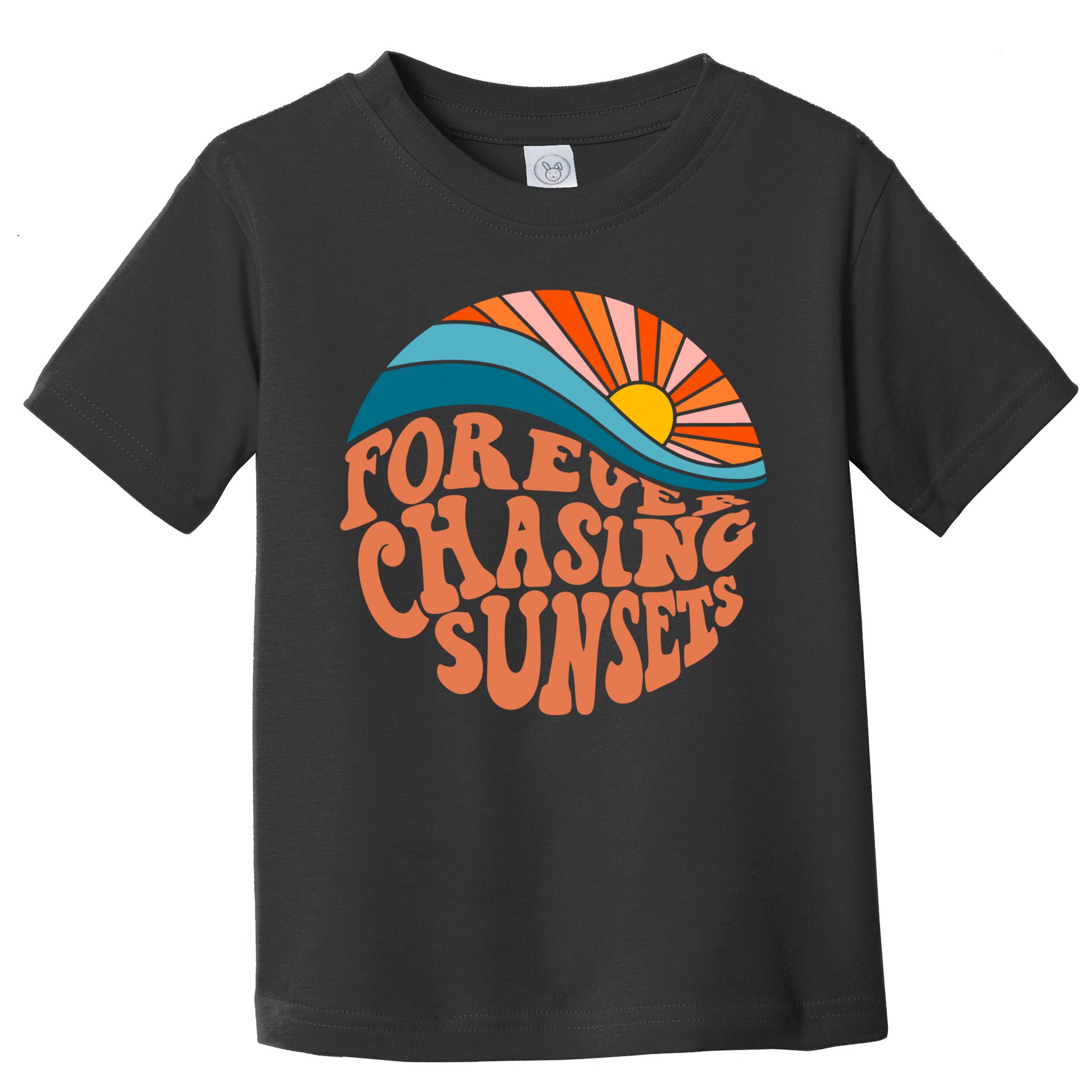 Retro Vintage Forever Chasing Sunsets Aesthetic Toddler T-Shirt