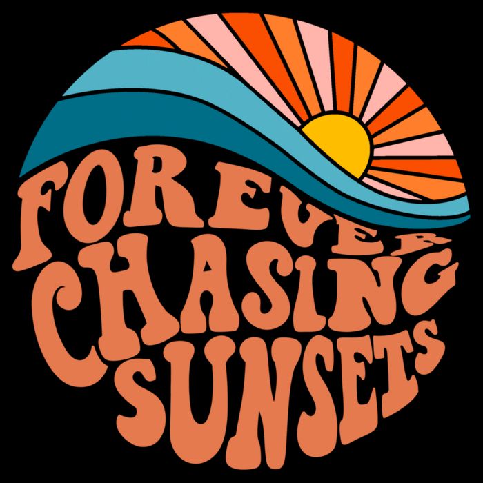 Retro Vintage Forever Chasing Sunsets Aesthetic Toddler T-Shirt