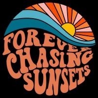 Retro Vintage Forever Chasing Sunsets Aesthetic Crop Top