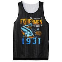 Retro Vintage Fisherman Are Born In 1931 Fishing Birthday Mesh Reversible Basketball Jersey Tank