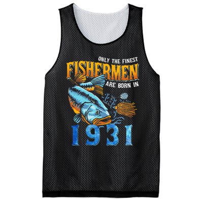 Retro Vintage Fisherman Are Born In 1931 Fishing Birthday Mesh Reversible Basketball Jersey Tank