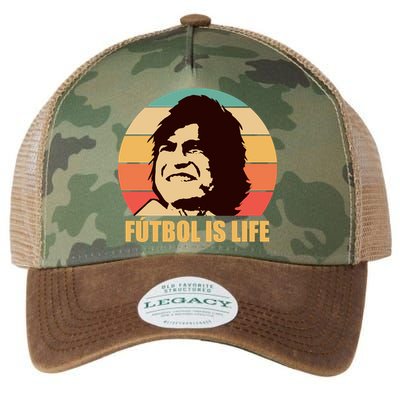 Retro Vintage Futbol Is Life Legacy Tie Dye Trucker Hat