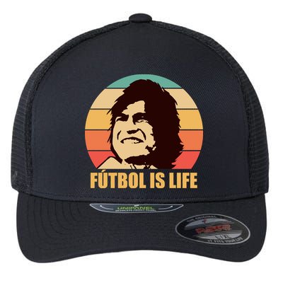 Retro Vintage Futbol Is Life Flexfit Unipanel Trucker Cap