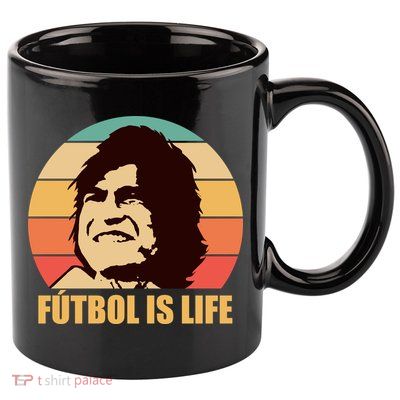Retro Vintage Futbol Is Life 11oz C Handle Ceramic Mug