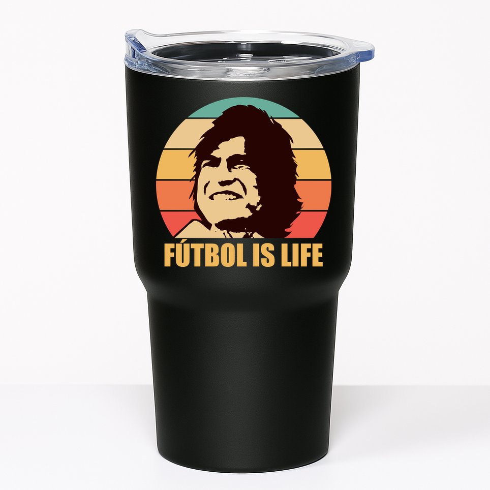 Retro Vintage Futbol Is Life Tumbler