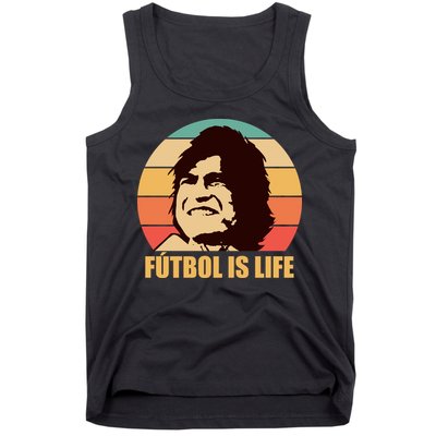 Retro Vintage Futbol Is Life Tank Top