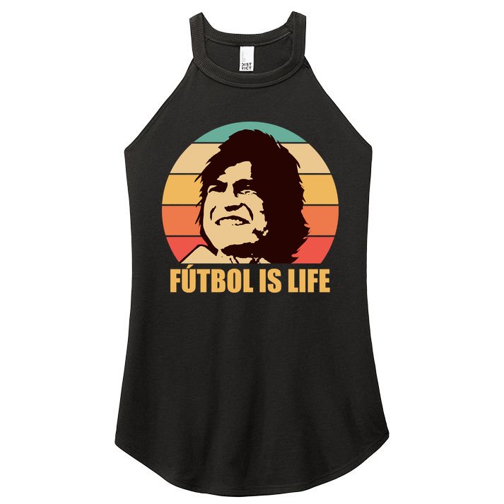 Retro Vintage Futbol Is Life Women's Perfect Tri Rocker Tank