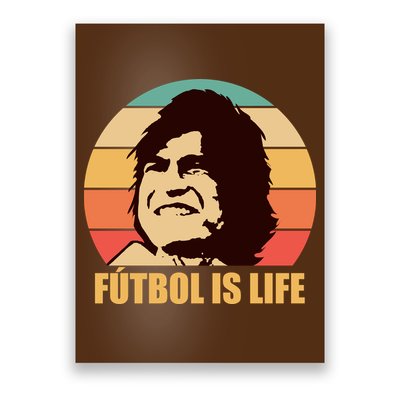 Retro Vintage Futbol Is Life Poster