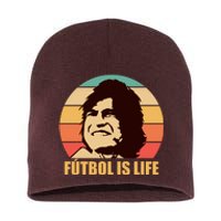 Retro Vintage Futbol Is Life Short Acrylic Beanie