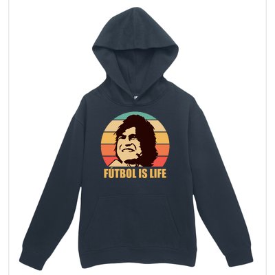 Retro Vintage Futbol Is Life Urban Pullover Hoodie