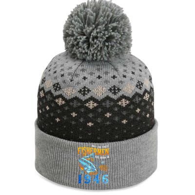 Retro Vintage Fisherman Are Born In 1946 Fishing Birthday The Baniff Cuffed Pom Beanie