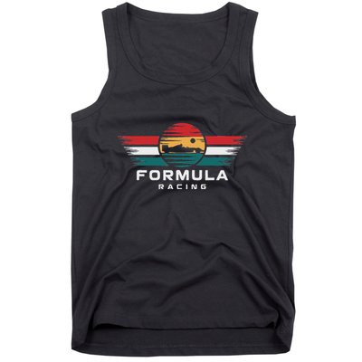Retro Vintage Formula Racing Lovers Formula Racing Tank Top