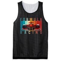 Retro Vintage Formula Racing Lovers Race Car Fan Mesh Reversible Basketball Jersey Tank