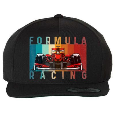 Retro Vintage Formula Racing Lovers Race Car Fan Wool Snapback Cap