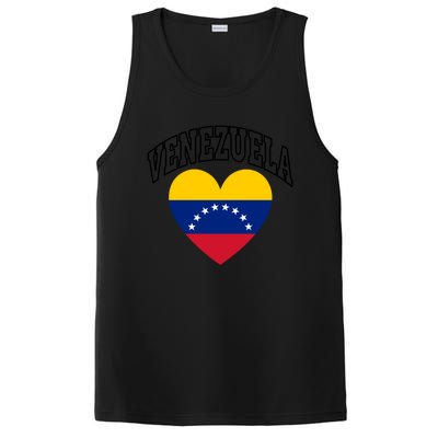 Retro Venezuela Flag Athletic Sport Heart Meaningful Gift PosiCharge Competitor Tank