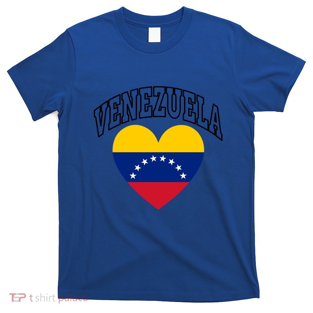 Retro Venezuela Flag Athletic Sport Heart Meaningful Gift T-Shirt