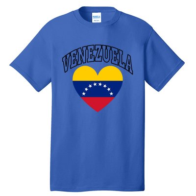 Retro Venezuela Flag Athletic Sport Heart Meaningful Gift Tall T-Shirt